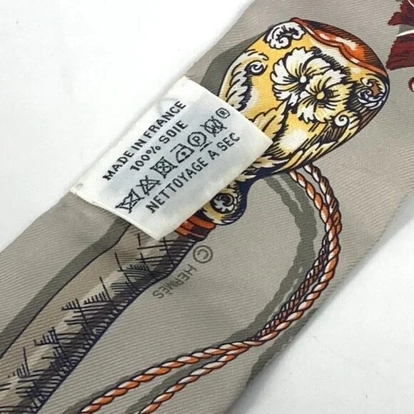 HERMES Twilly Twilly Twilly BandeauScarf Scarf silk gray